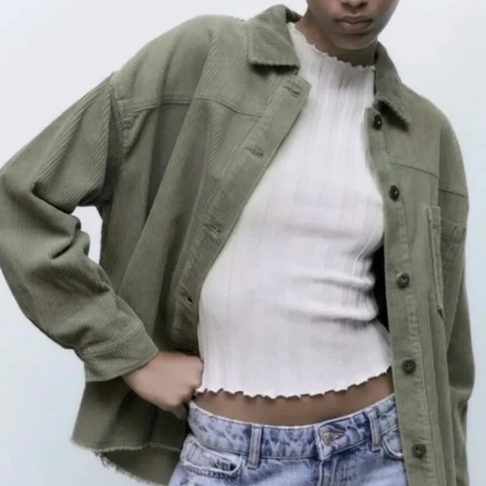 Zara corduroy button  down shirt